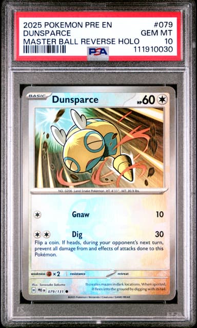 Dunsparce Master Ball Reverse Holo