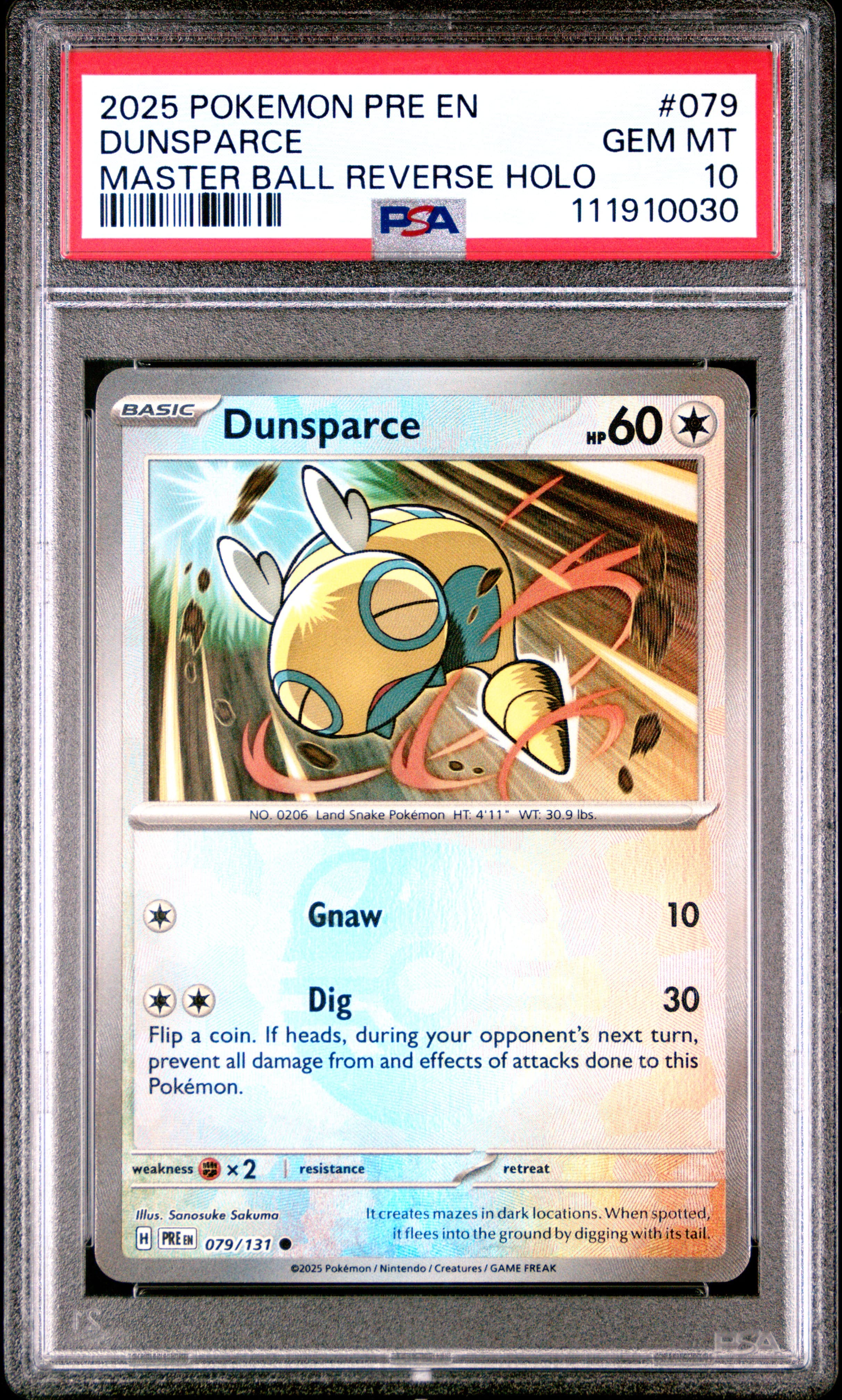 Dunsparce Master Ball Reverse Holo