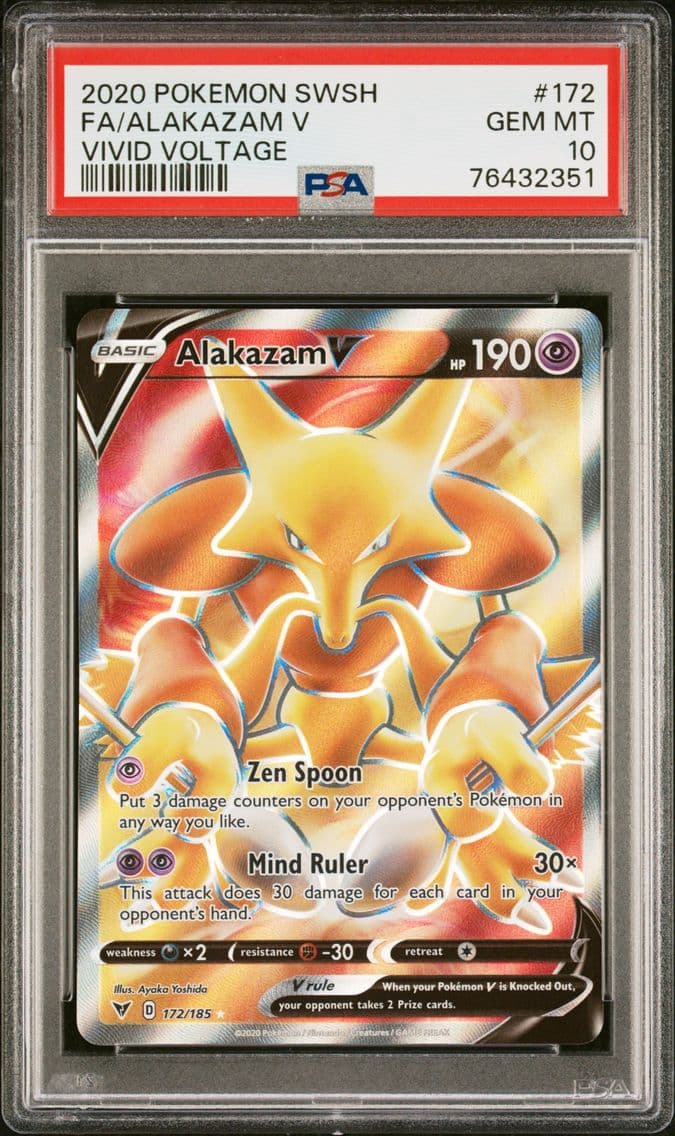 2020 #172 Full Art/Alakazam V PS