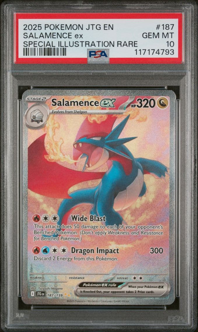 2025 #187 Salamence EX PSA 10 Jt