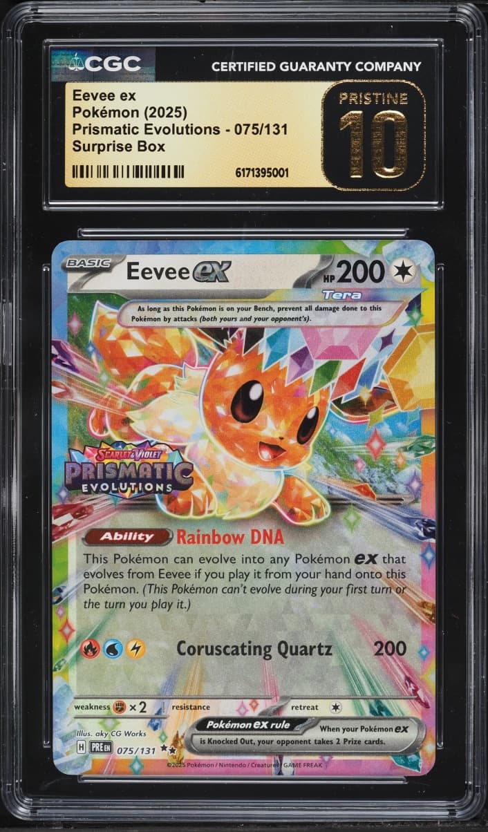 Pokemon Scarlet & Violet Prismatic Evolutions Surprise Box Eevee ex #75