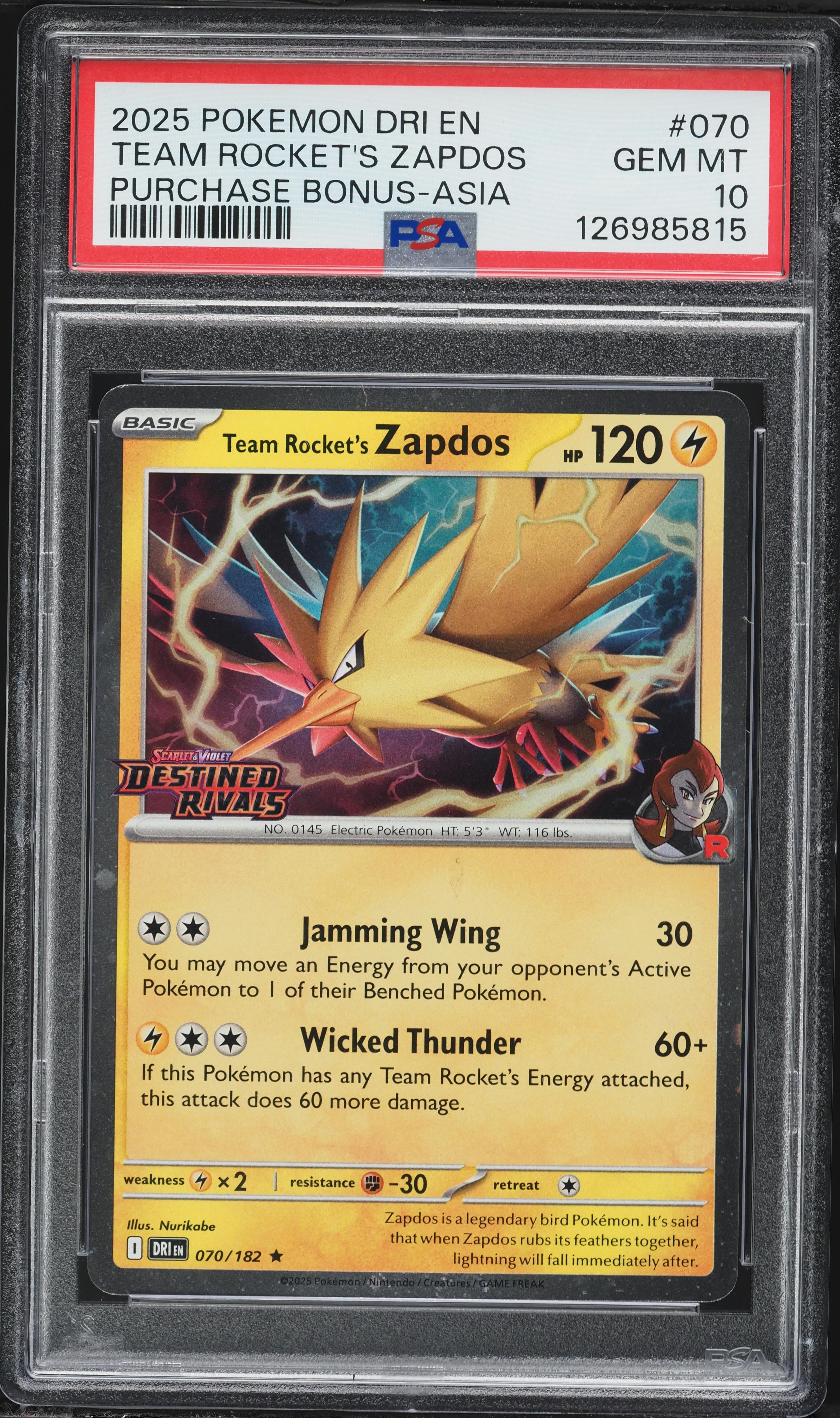 Team Rocket's Zapdos