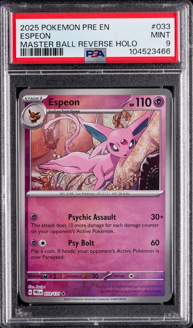 Espeon Master Ball Reverse Holo