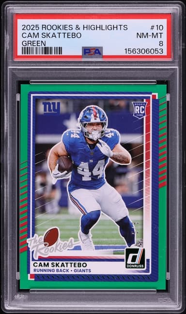 Donruss The Rookies Green Cam Skattebo ROOKIE 5/5 #DRH-10