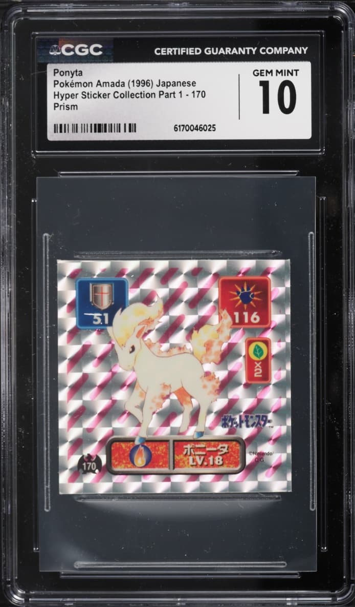 Pokemon Japanese Amada Hyper Sticker Part 1 Prism Ponyta #170