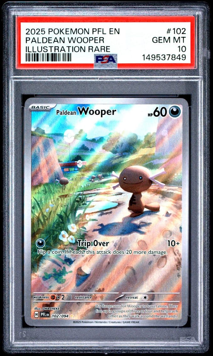 2025 #102 Paldean Wooper PSA 10 