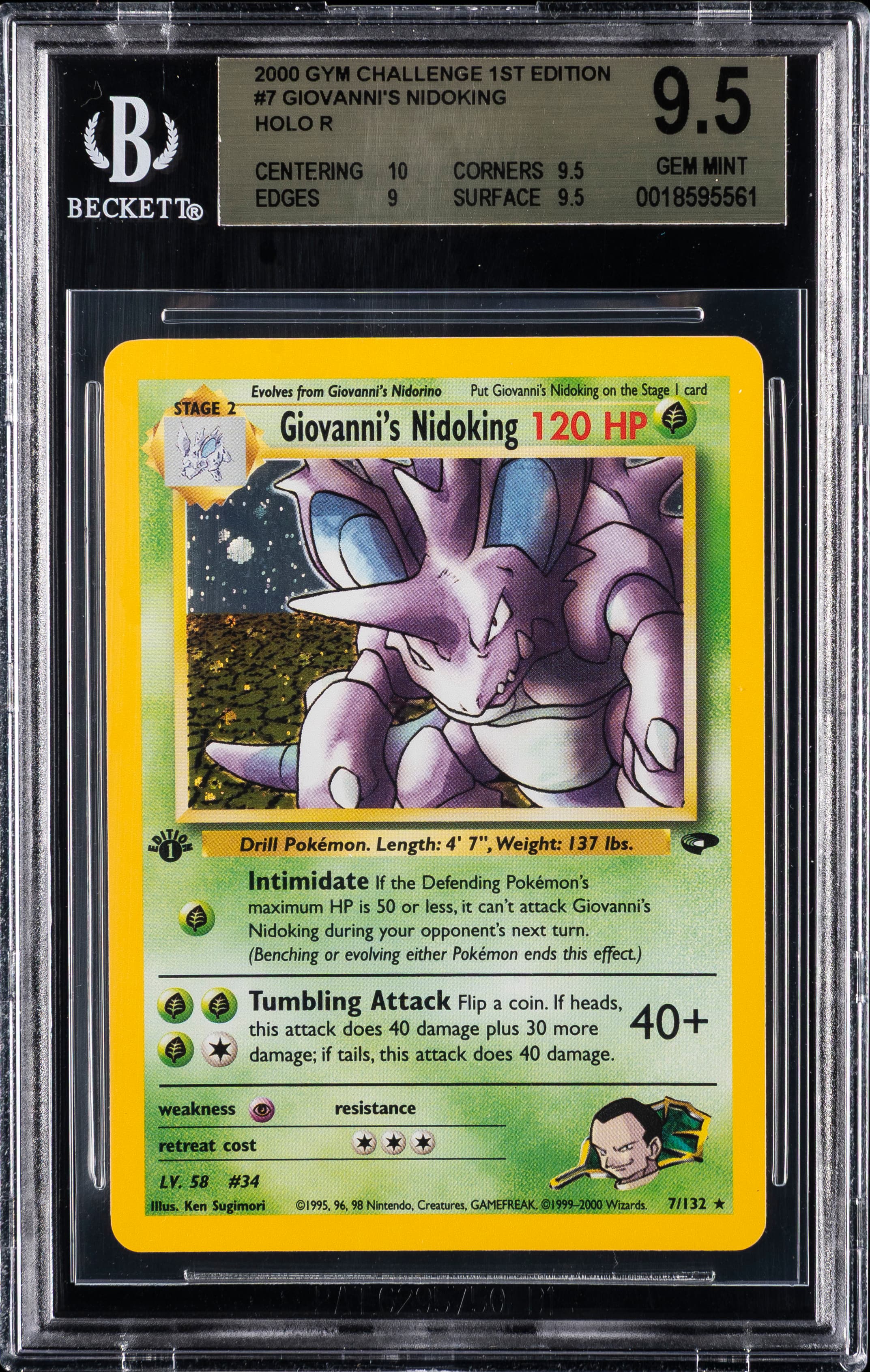 Giovanni's Nidoking Holo-1st Edition