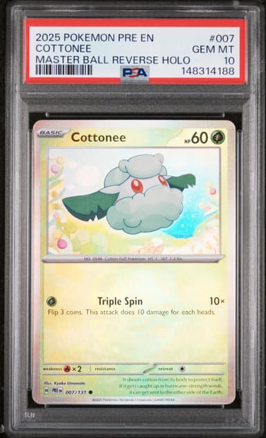 Cottonee Master Ball Reverse Holo