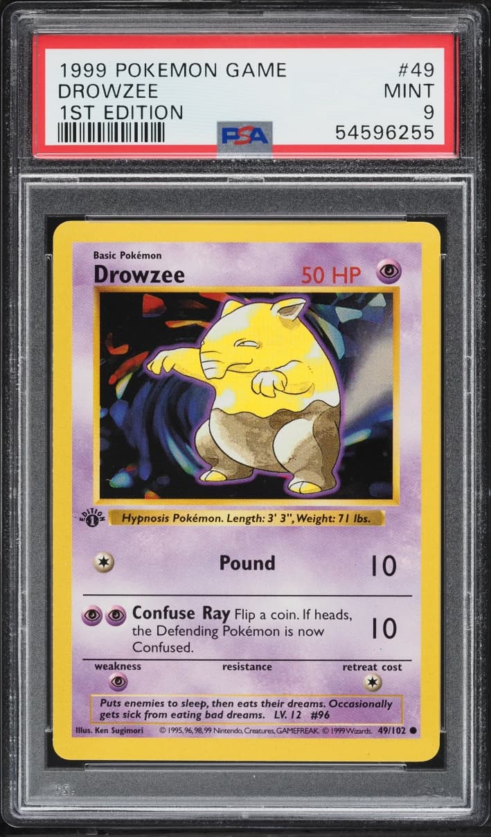 Pokemon Base Set Shadowless 1st Edition Drowzee #49
