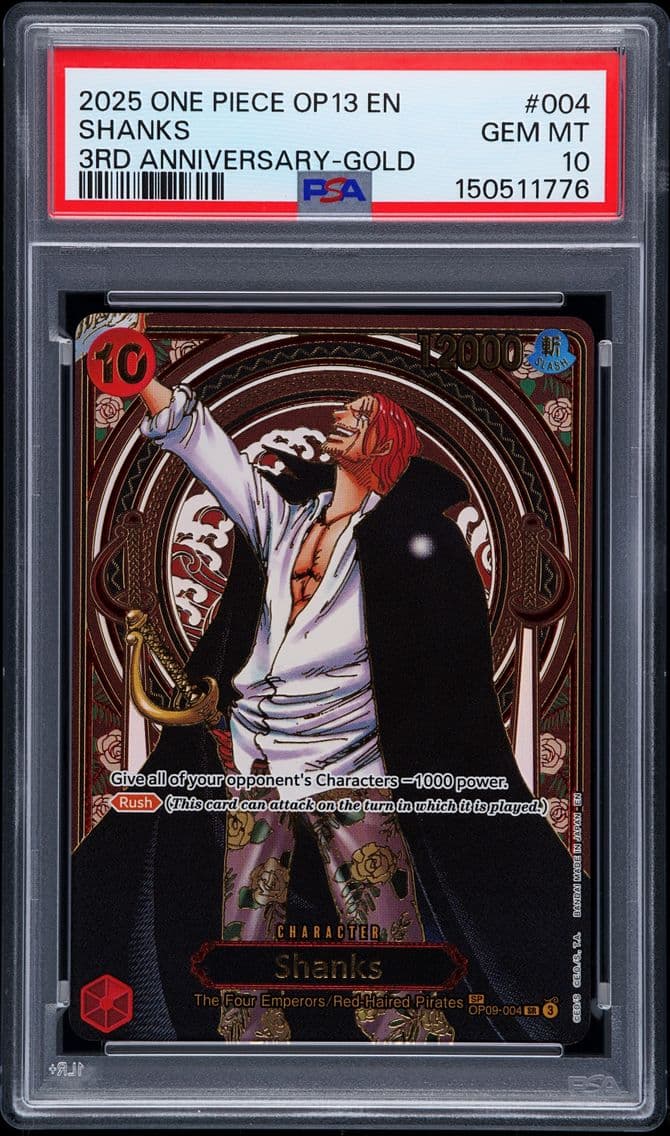 2025 #004 Shanks PSA 10 OP13-Car
