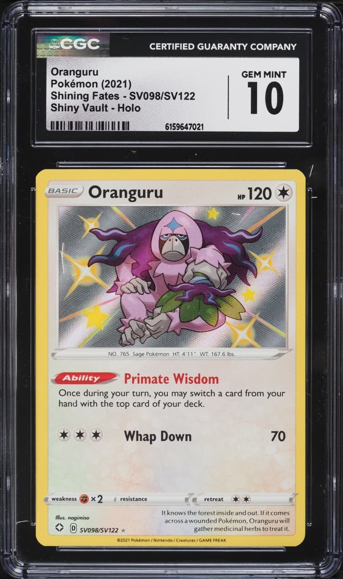 Pokemon Sword & Shield Shining Fates Shiny Vault Holo Oranguru #SV098