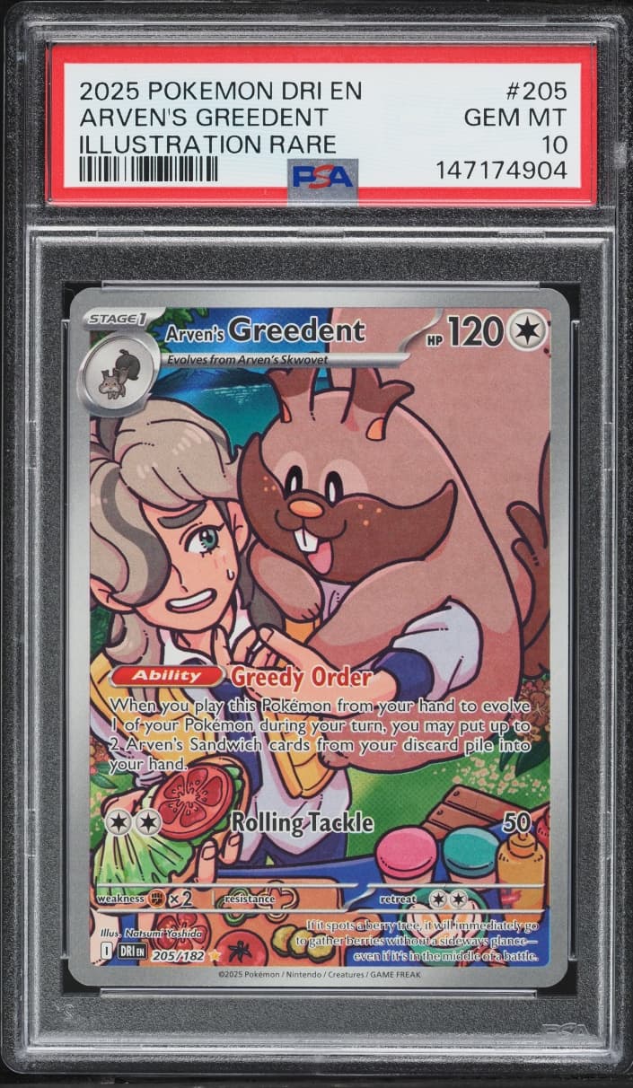 Pokemon Scarlet & Violet Destined Rivals IR Arven's Greedent #205