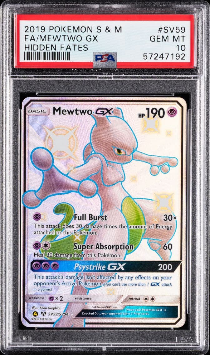 2019 #SV59 Full Art/Mewtwo GX PS
