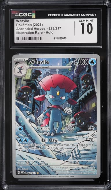 Pokemon Mega Evolution Ascended Heroes IR Weavile #228