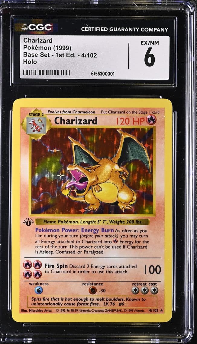 1999 #4 Charizard CGC 6 Base Set