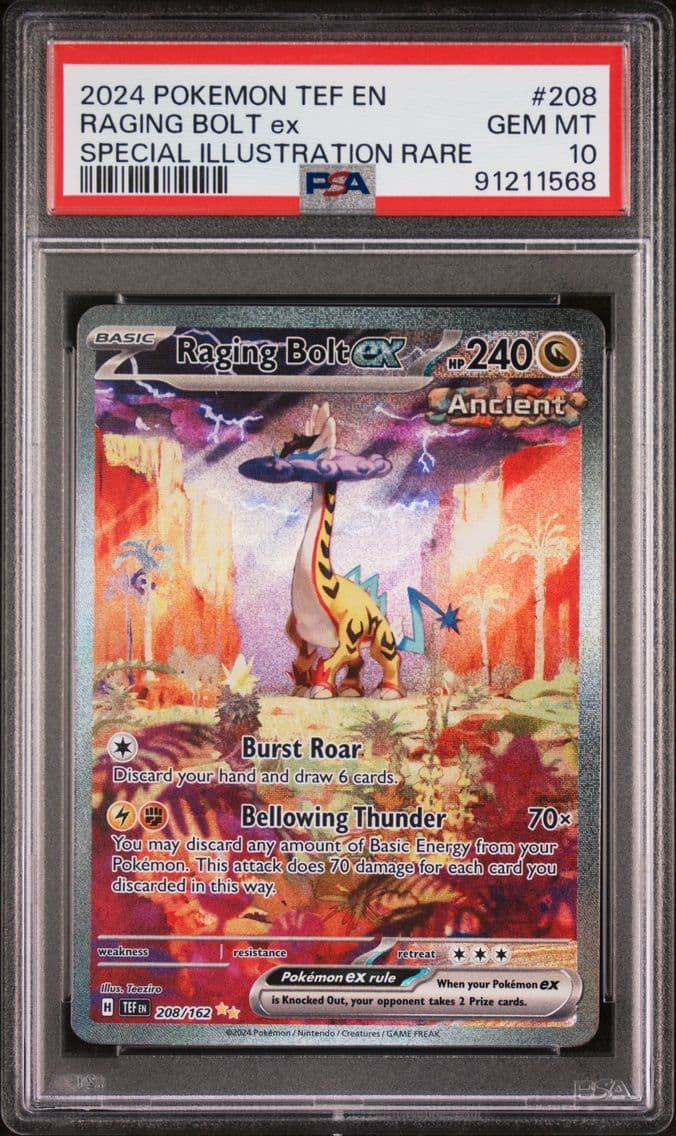 2024 #208 Raging Bolt EX PSA 10
