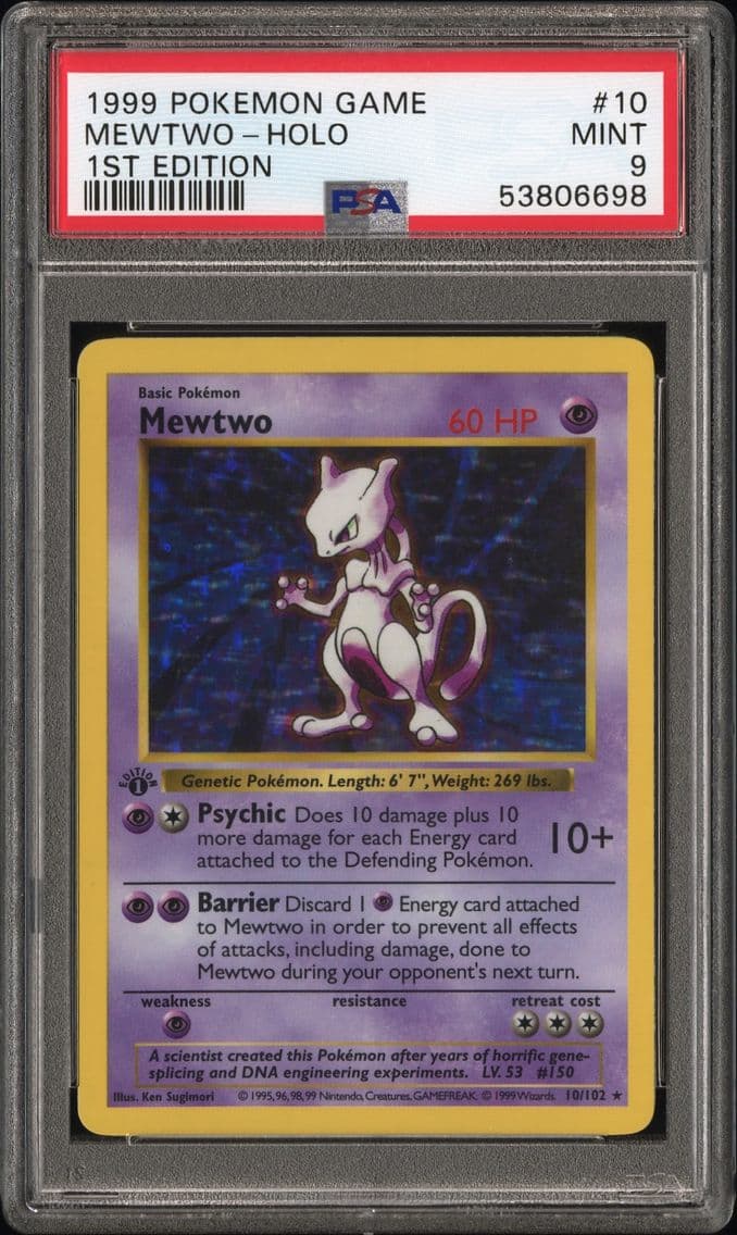 1999 #10 Mewtwo-Holo 1st Edition