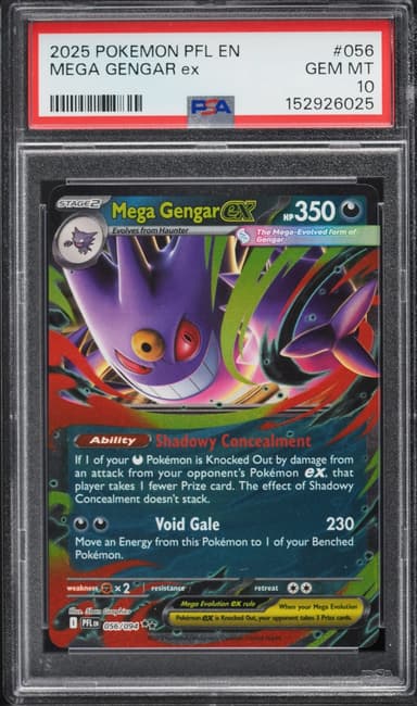 Pokemon Mega Evolution Phantasmal Flames Holo Mega Gengar ex #56