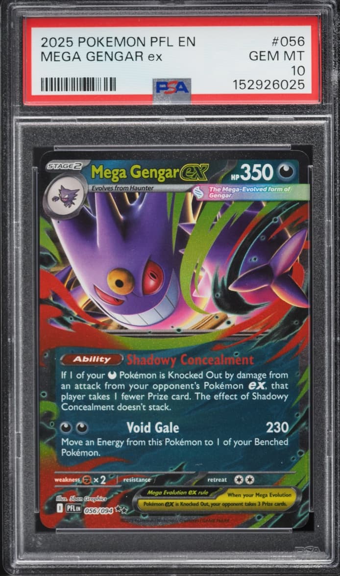 Pokemon Mega Evolution Phantasmal Flames Holo Mega Gengar ex #56