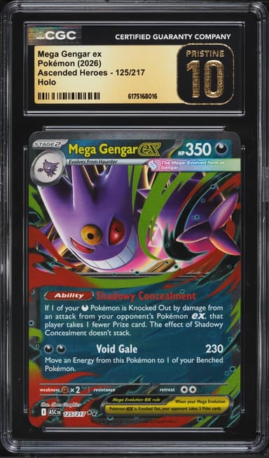 Pokemon Mega Evolution Ascended Heroes Holo Mega Gengar ex #125
