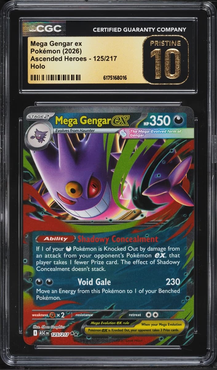 Pokemon Mega Evolution Ascended Heroes Holo Mega Gengar ex #125