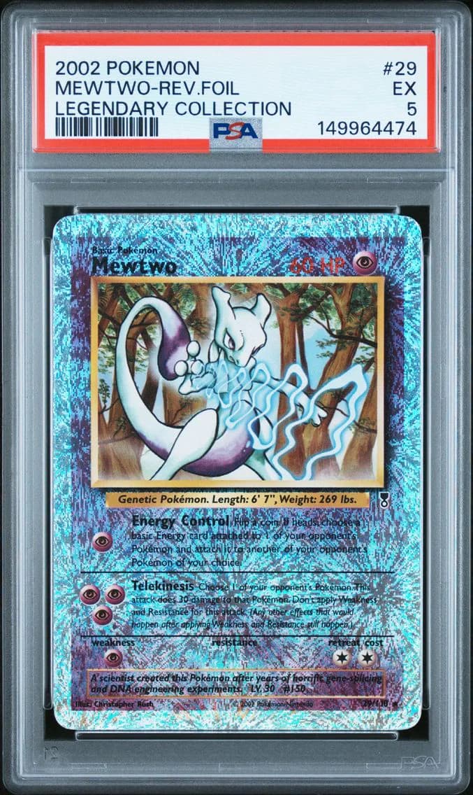 2002 #29 Mewtwo-Reverse Foil PSA
