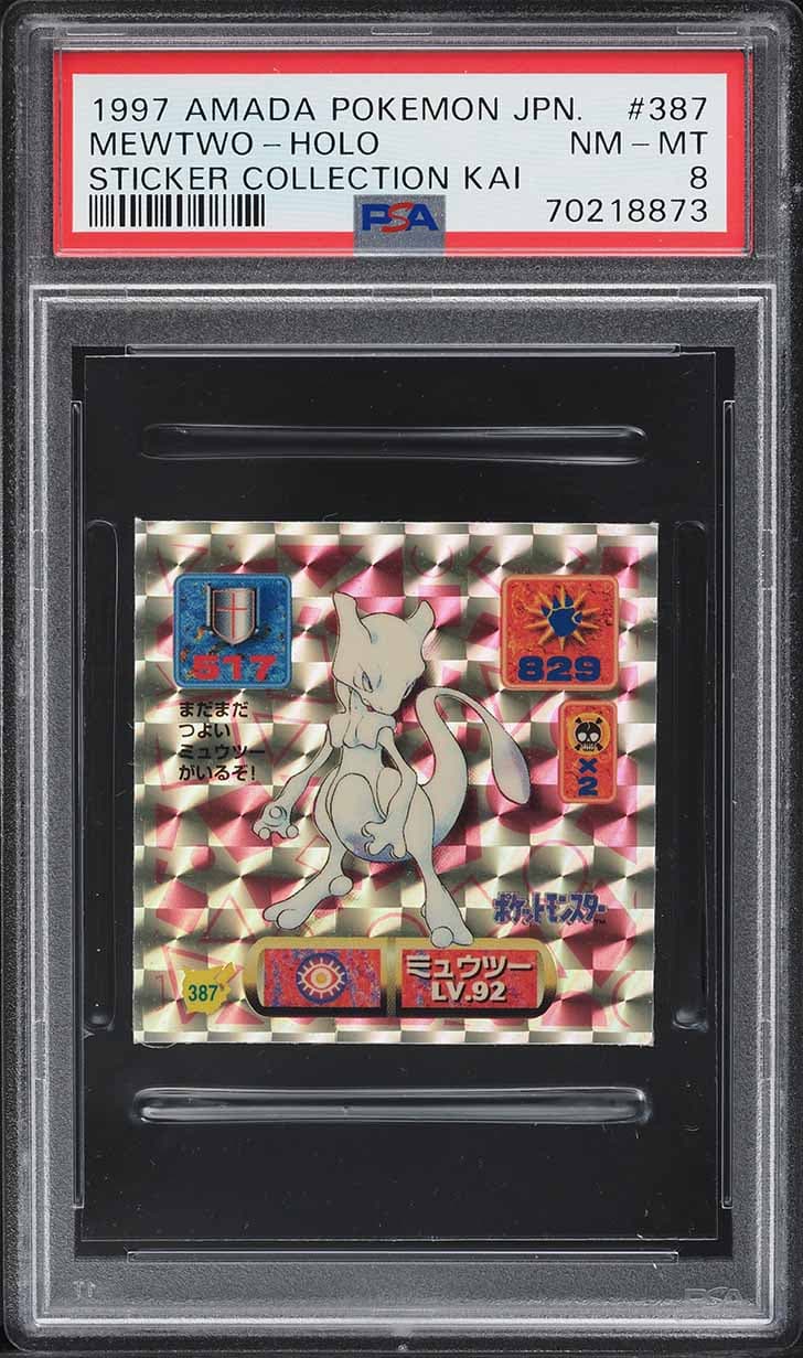 Pokemon Japanese Amada Sticker Collection Kai Holo Mewtwo #387