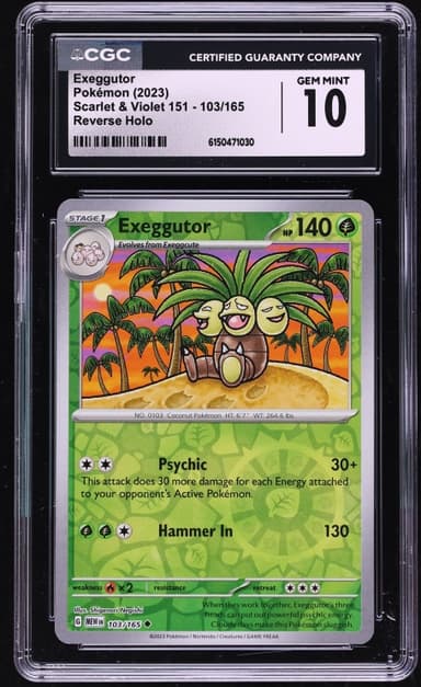 Pokemon Scarlet & Violet 151 Reverse Holo Exeggutor #103