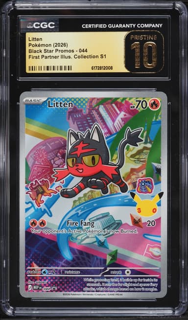 Pokemon Mega Evolution Promo First Partner Illustration S1 Full Art Litten