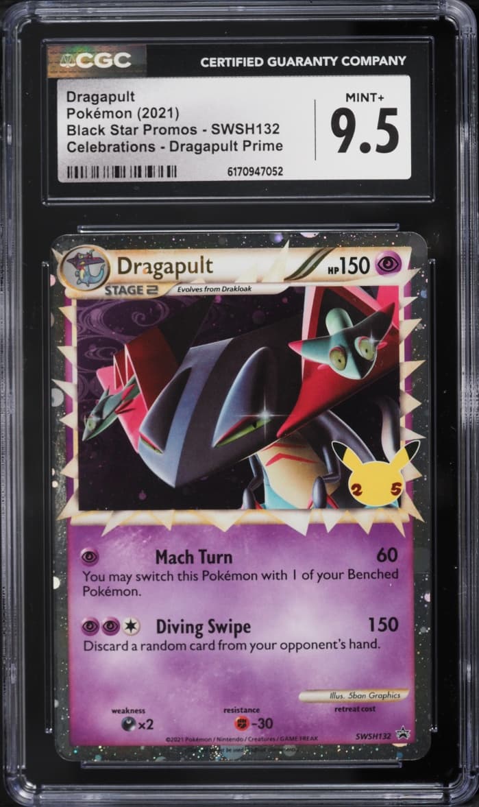 Pokemon Sword & Shield Promo Celebrations Prime Holo Dragapult #SWSH132