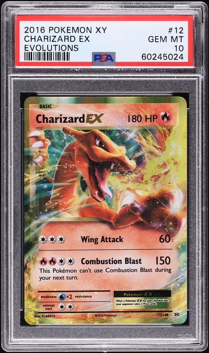 2016 #12 Charizard EX PSA 10 XY