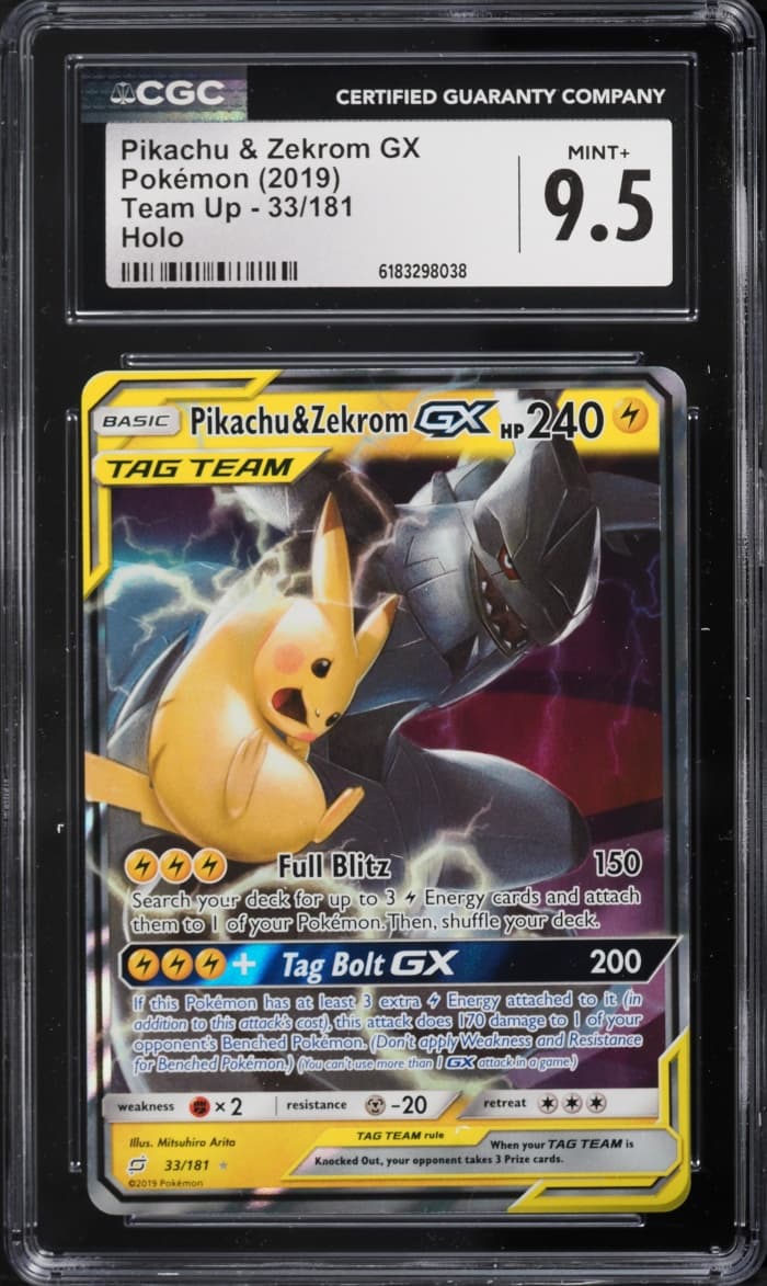 Pokemon Sun & Moon Team Up Holo Pikachu & Zekrom GX #33