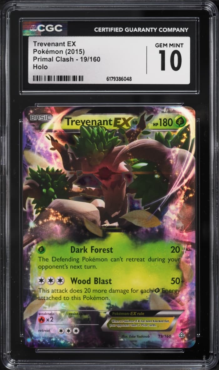 Pokemon XY Primal Clash Holo Trevenant EX #19