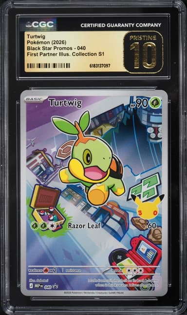Pokemon Mega Evolution Promo First Partner Illustration S1 Full Art Turtwig #40