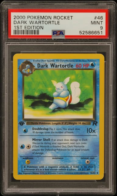 Dark Wartortle 1st Edition