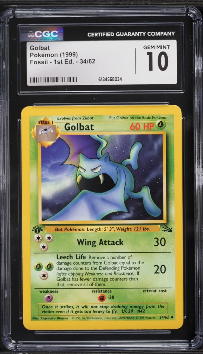 Pokemon Fossil 1st Edition Golbat #34