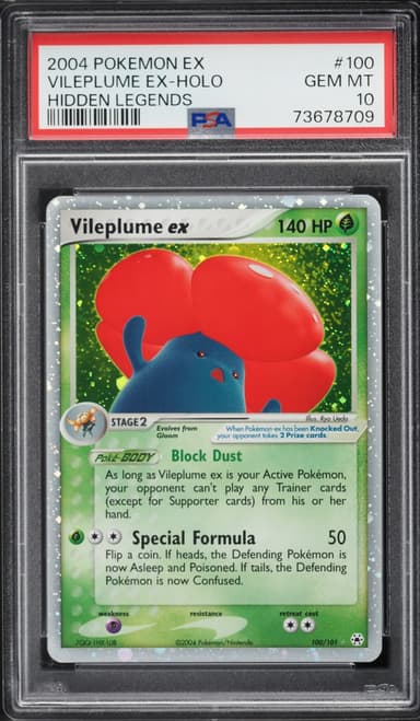 Pokemon EX Hidden Legends Holo Vileplume ex #100
