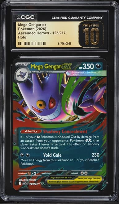 Pokemon Mega Evolution Ascended Heroes Holo Mega Gengar ex #125