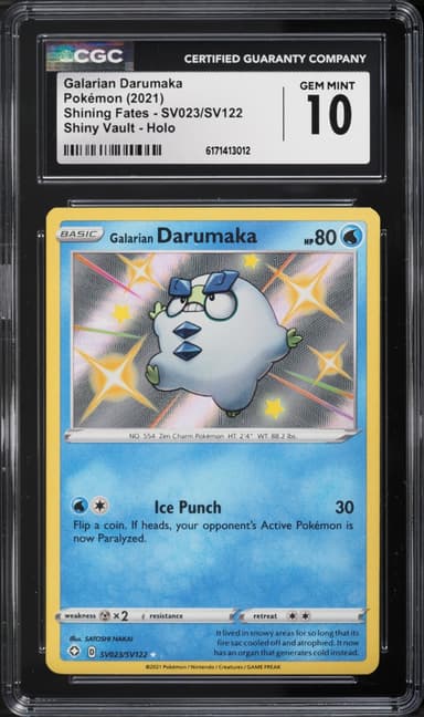 Pokemon Sword & Shield Shining Fates Shiny Galarian Darumaka #SV023