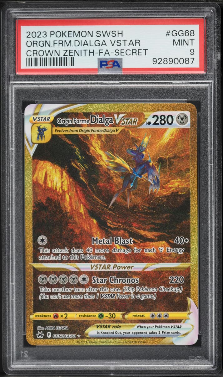 Pokemon SWSH Crown Zenith Gold Rare Origin Forme Dialga VSTAR #GG68
