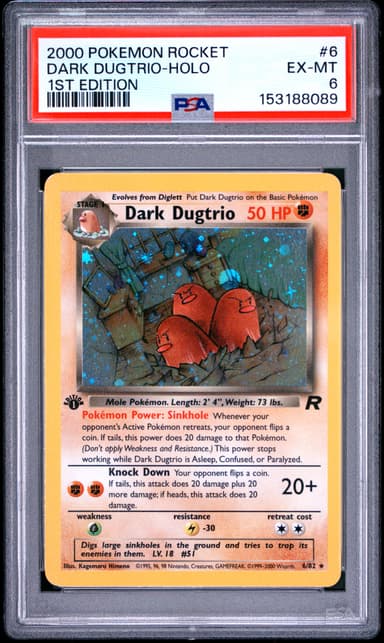 Dark Dugtrio-Holo 1st Edition