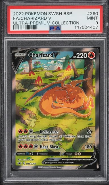 Pokemon Sword & Shield Promo Ultra Premium Full Art Charizard V #SWSH260