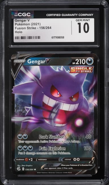 Pokemon Sword & Shield Fusion Strike Holo Gengar V #156