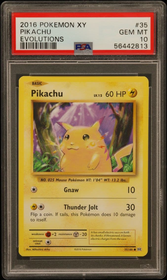 2016 #35 Pikachu PSA 10 XY Evolu