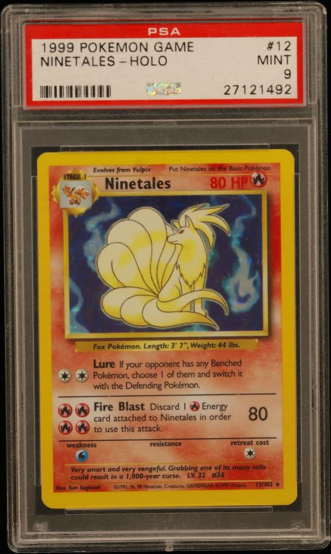 1999 #12 Ninetales-Holo PSA 9 Ga