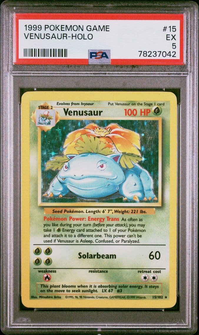 1999 #15 Venusaur-Holo PSA 5 Gam