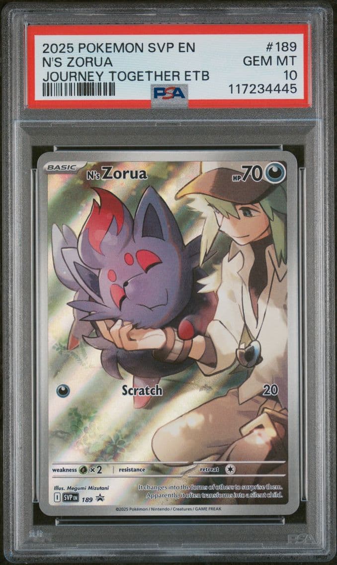 2025 #189 N's Zorua PSA 10 Svp E