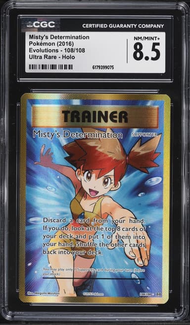 Pokemon XY Evolutions Full Art Misty's Determination #108