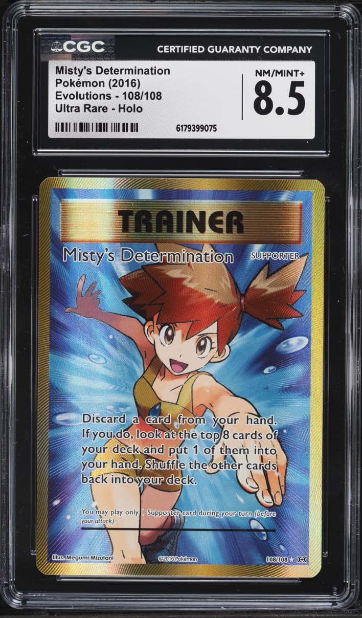 Pokemon XY Evolutions Full Art Misty's Determination #108