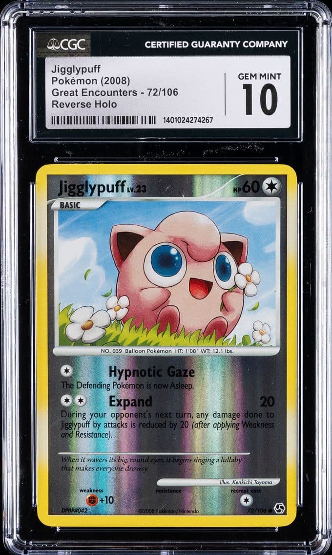 2008 #72 Jigglypuff CGC 10 Gem M